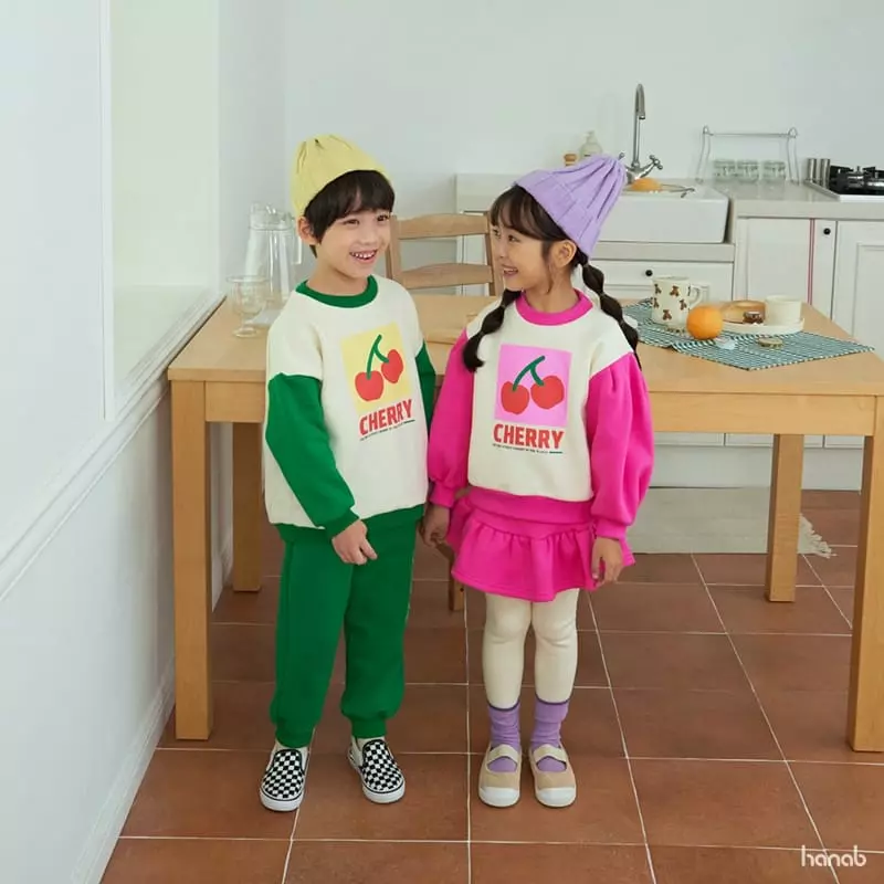Hanab - Korean Children Fashion - #kidsshorts - Square Cherry Set - 6