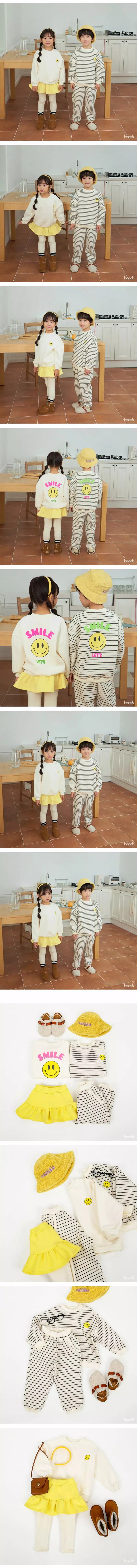 Hanab - Korean Children Fashion - #kidsstore - Neon Smile Top Bottom Set - 2