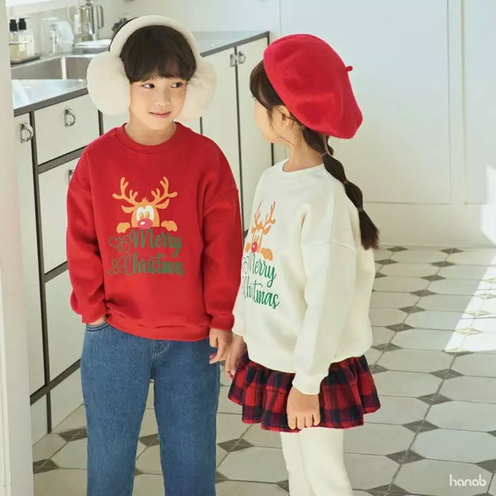 Hanab - Korean Children Fashion - #kidzfashiontrend - Rudolf Sweatshirt - 2