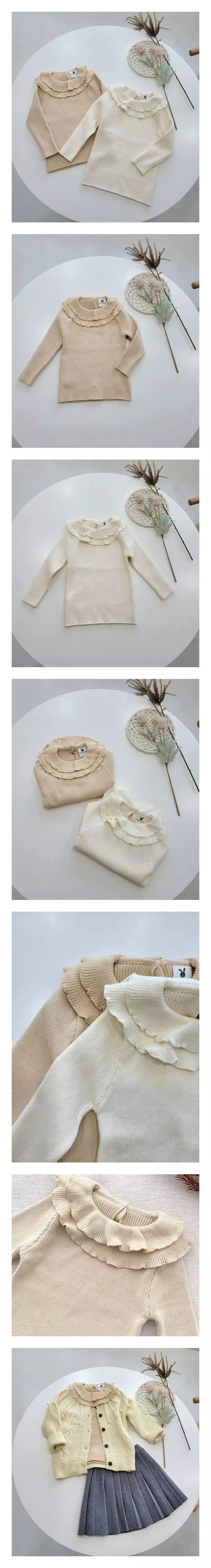 Hanacoco - Korean Children Fashion - #magicofchildhood - Cancan Frill Knit Tee