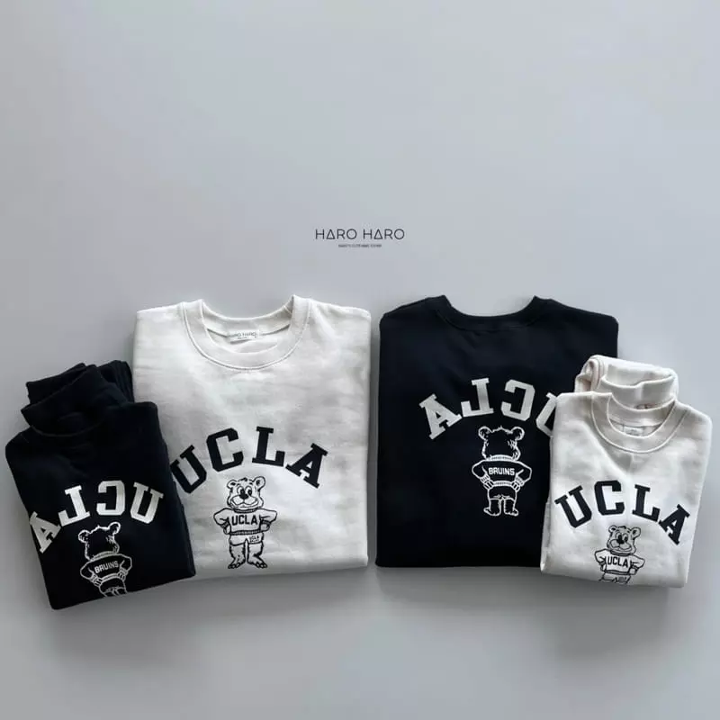 Haro Haro - Korean Children Fashion - #Kfashion4kids - Front Back Bear Fleece Top Bottom Set - 2