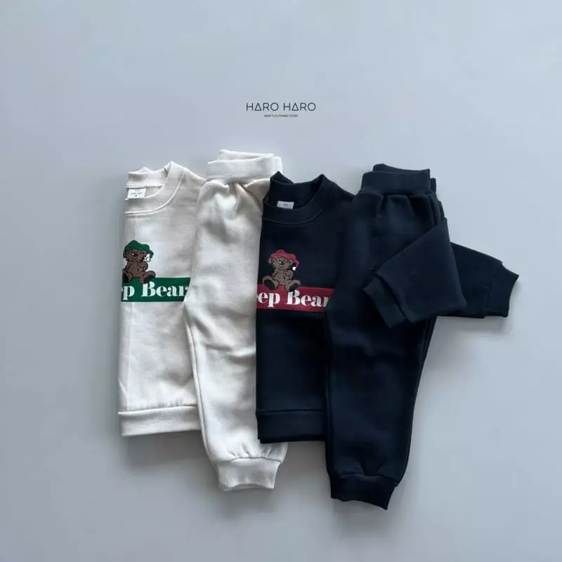 Haro Haro - Korean Children Fashion - #Kfashion4kids - Slip Bear Top Bottom Set