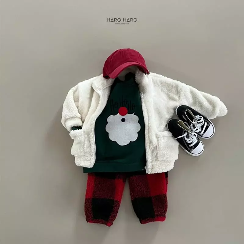 Haro Haro - Korean Children Fashion - #Kfashion4kids - Hoho Santa Fleece Sweatshirt - 10