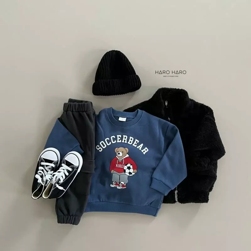 Haro Haro - Korean Children Fashion - #childrensboutique - Soccer Bear Sweatshirt - 6