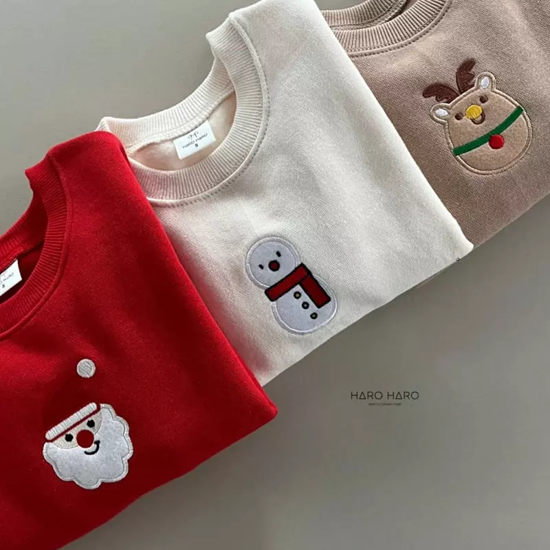 Haro Haro - Korean Children Fashion - #designkidswear - Merry Embrodiery Sweatshirt - 6