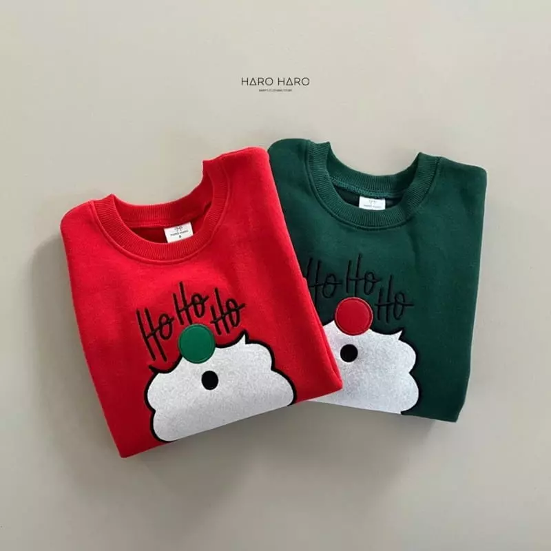 Haro Haro - Korean Children Fashion - #childrensboutique - Hoho Santa Fleece Sweatshirt - 4