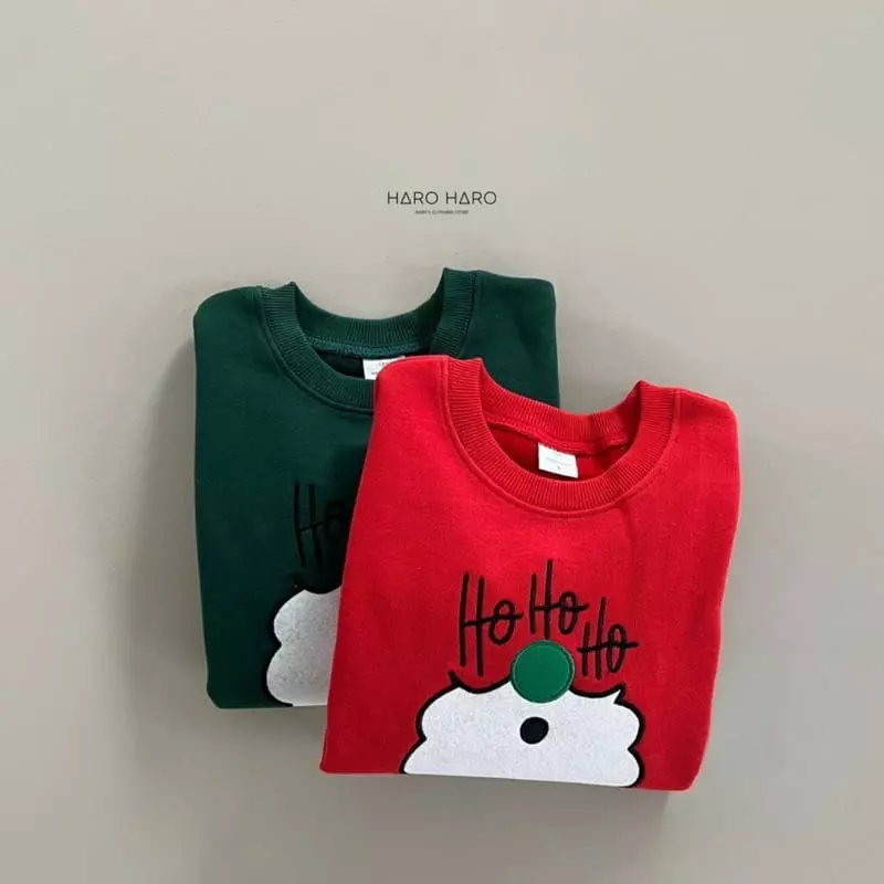 Haro Haro - Korean Children Fashion - #discoveringself - Hoho Santa Fleece Sweatshirt - 5