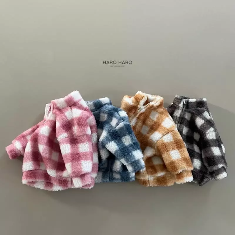 Haro Haro - Korean Children Fashion - #discoveringself - Warm Knee Check Anorak - 4