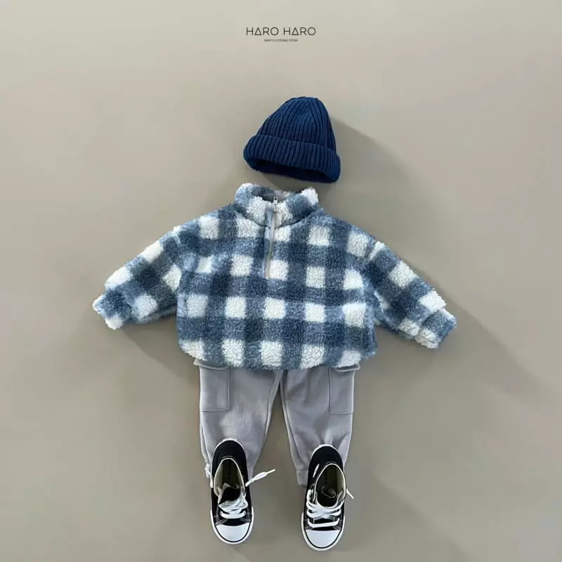 Haro Haro - Korean Children Fashion - #kidsshorts - Warm Knee Check Anorak - 5