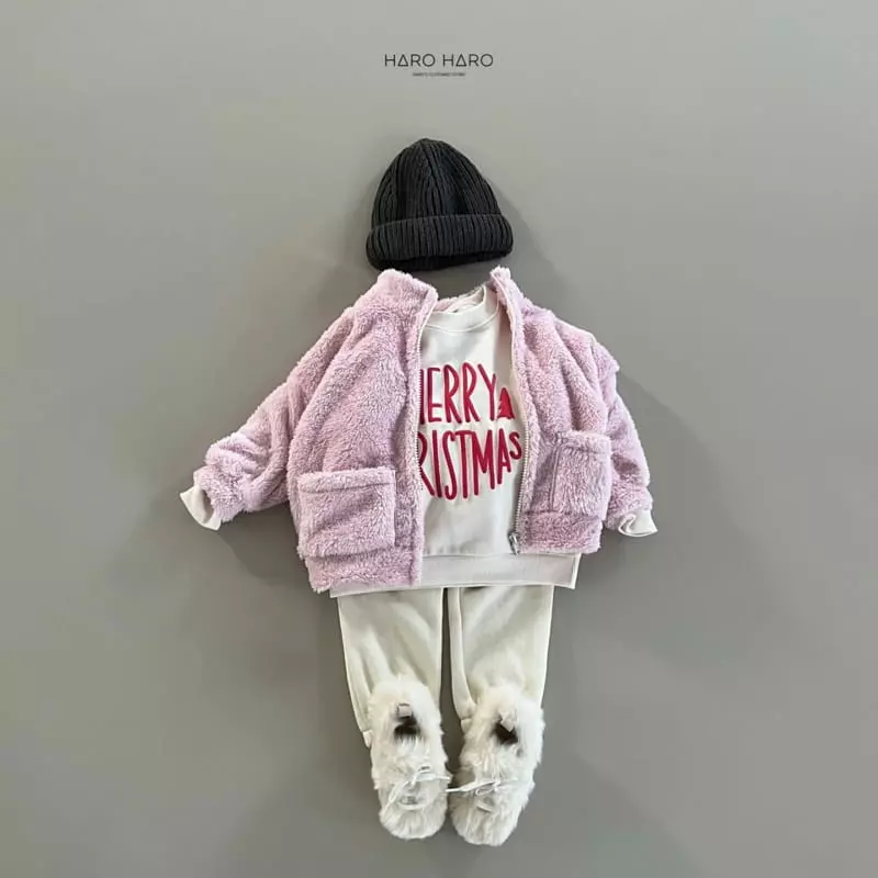 Haro Haro - Korean Children Fashion - #kidsstore - Christmas Fleece Sweatshirt - 7
