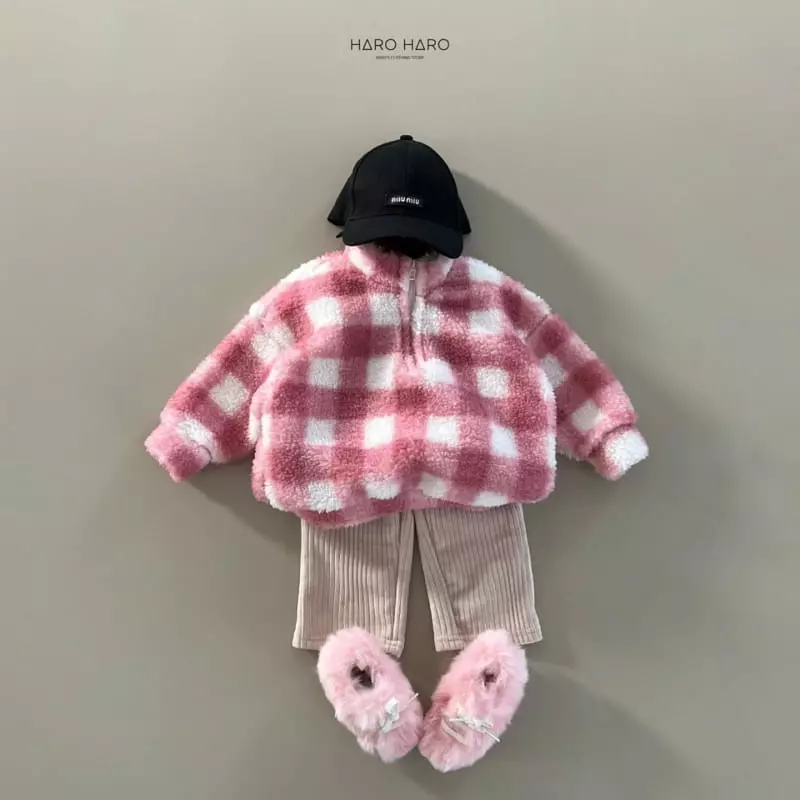 Haro Haro - Korean Children Fashion - #kidsstore - Warm Knee Check Anorak - 6