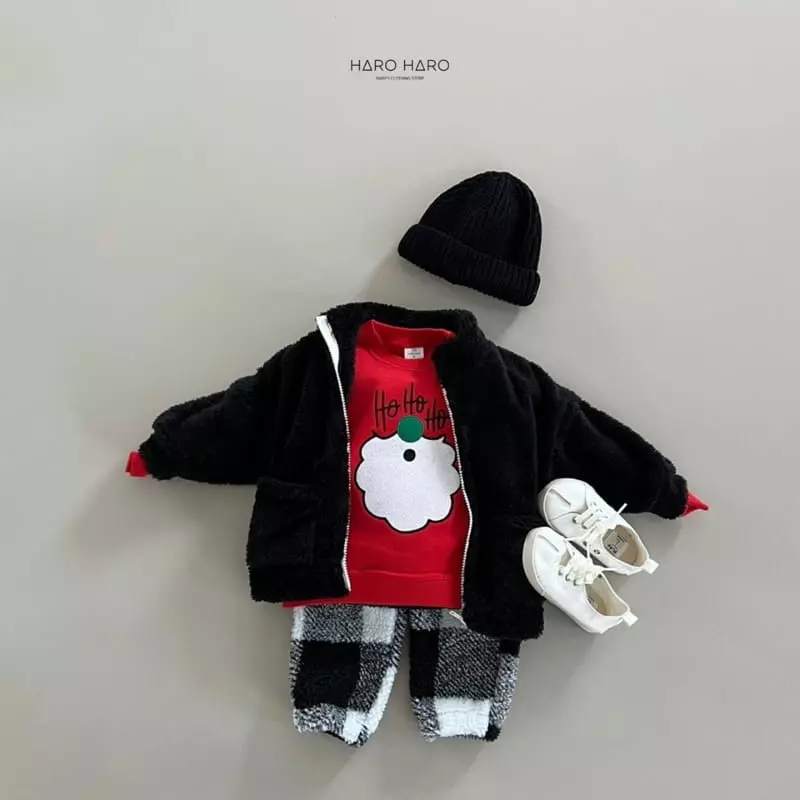 Haro Haro - Korean Children Fashion - #kidzfashiontrend - Hoho Santa Fleece Sweatshirt - 9