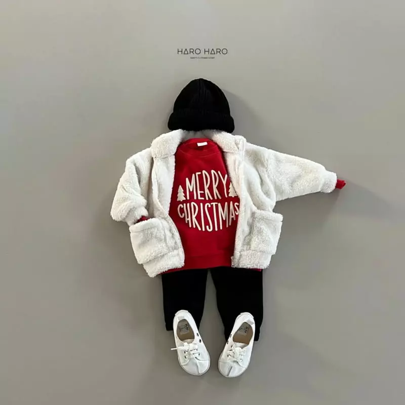 Haro Haro - Korean Children Fashion - #kidzfashiontrend - Christmas Fleece Sweatshirt - 8