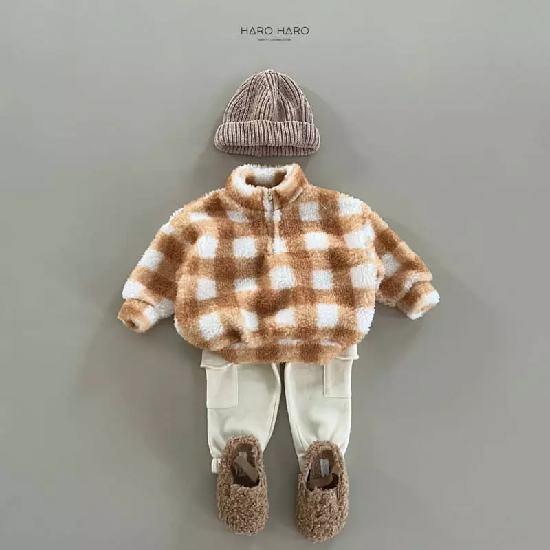 Haro Haro - Korean Children Fashion - #kidzfashiontrend - Warm Knee Check Anorak - 7