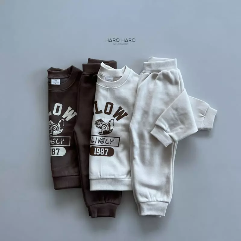 Haro Haro - Korean Children Fashion - #littlefashionista - Squirrel Fleece Top Bottom Set