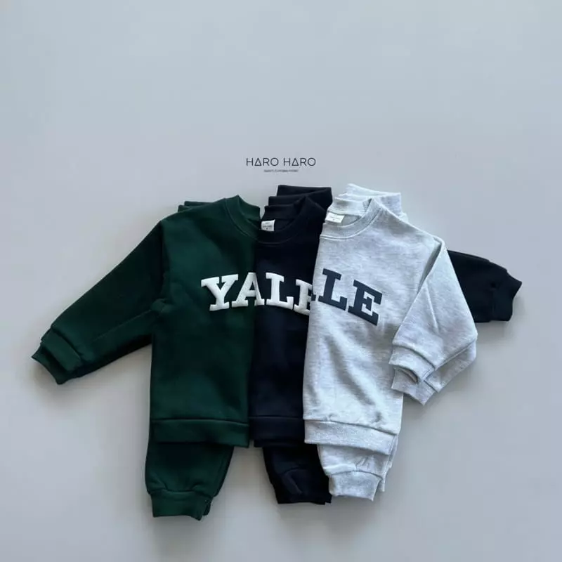 Haro Haro - Korean Children Fashion - #magicofchildhood - Yale Fleece Top Bottom Set - 5