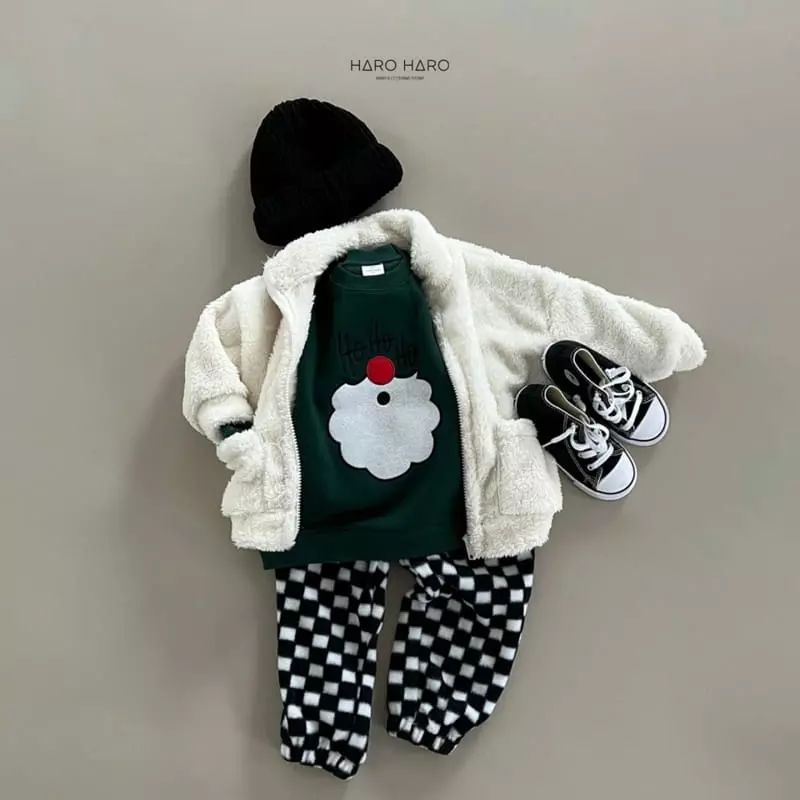 Haro Haro - Korean Children Fashion - #magicofchildhood - Hoho Santa Fleece Sweatshirt - 12