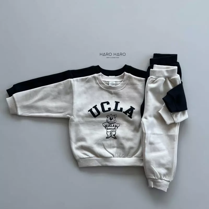 Haro Haro - Korean Children Fashion - #minifashionista - Front Back Bear Fleece Top Bottom Set - 5