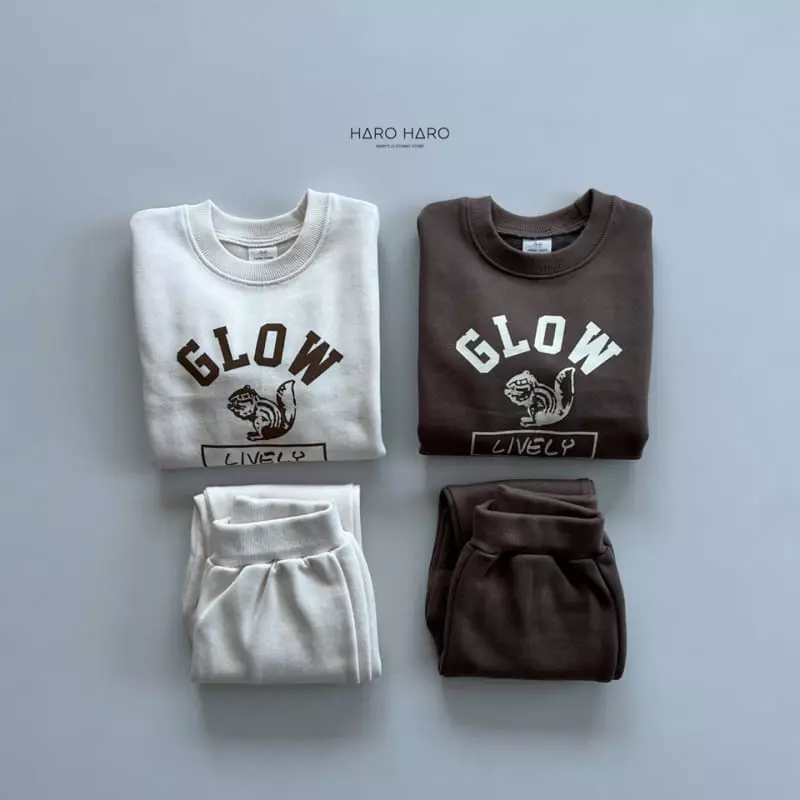 Haro Haro - Korean Children Fashion - #minifashionista - Squirrel Fleece Top Bottom Set - 3