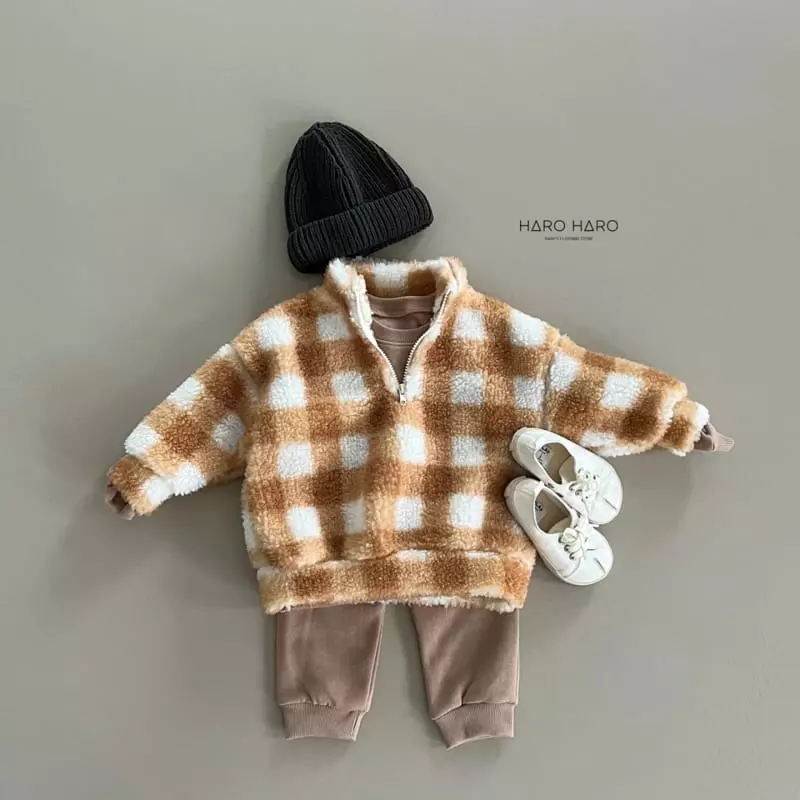 Haro Haro - Korean Children Fashion - #minifashionista - Warm Knee Check Anorak - 11