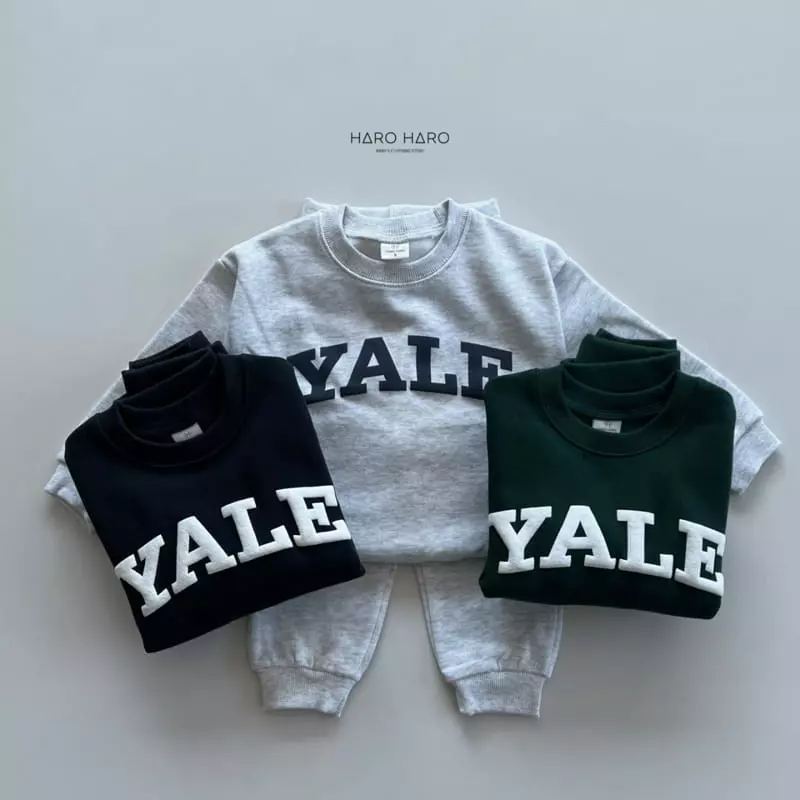Haro Haro - Korean Children Fashion - #prettylittlegirls - Yale Fleece Top Bottom Set - 7