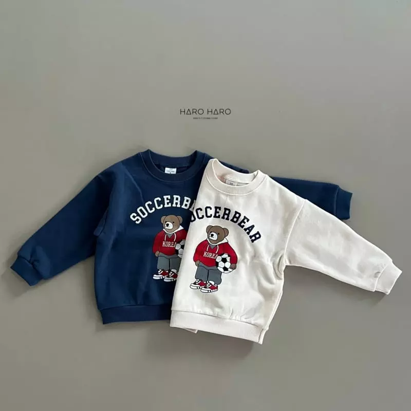 Haro Haro - Korean Children Fashion - #prettylittlegirls - Soccer Bear Sweatshirt