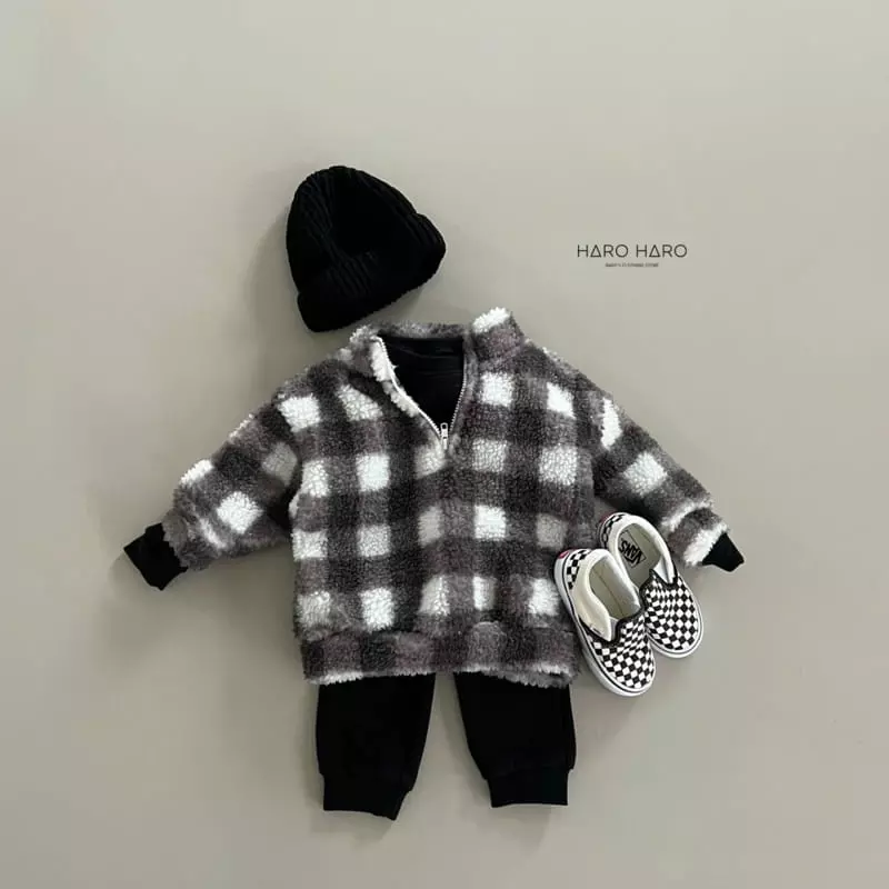 Haro Haro - Korean Children Fashion - #prettylittlegirls - Warm Knee Check Anorak - 12