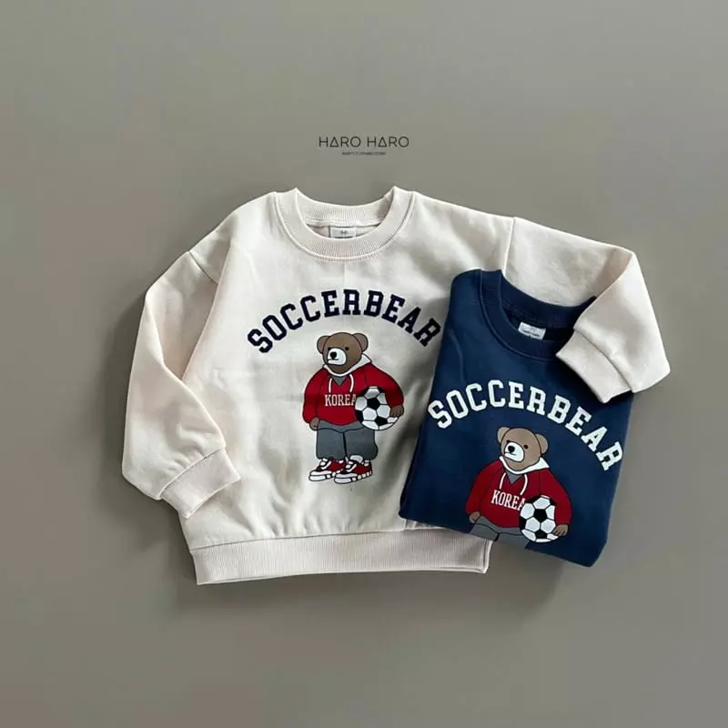 Haro Haro - Korean Children Fashion - #toddlerclothing - Soccer Bear Sweatshirt - 4
