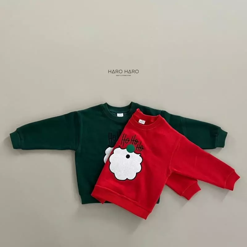 Haro Haro - Korean Children Fashion - #stylishchildhood - Hoho Santa Fleece Sweatshirt