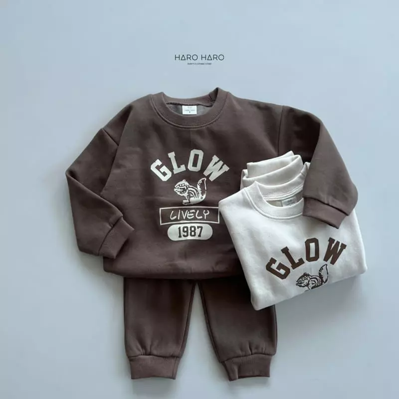 Haro Haro - Korean Children Fashion - #todddlerfashion - Squirrel Fleece Top Bottom Set - 5