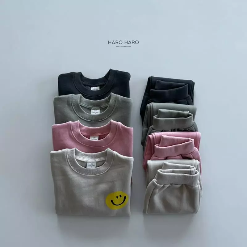 Haro Haro - Korean Children Fashion - #prettylittlegirls - Smile Fleece Top Bottom Set - 4