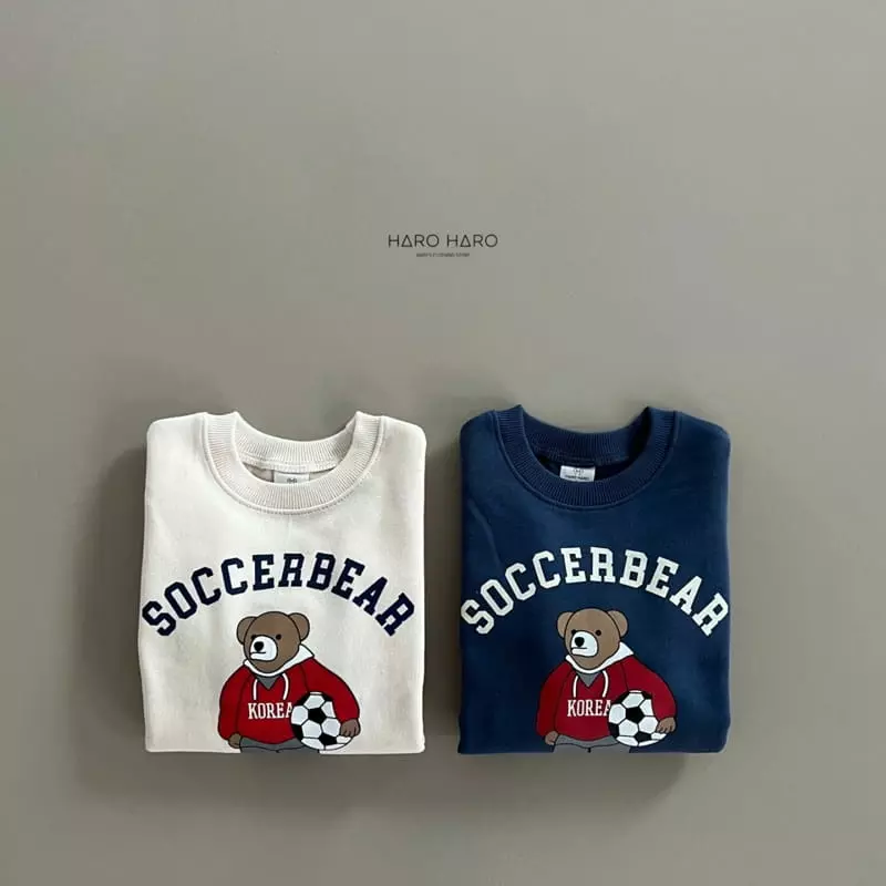 Haro Haro - Korean Children Fashion - #todddlerfashion - Soccer Bear Sweatshirt - 2