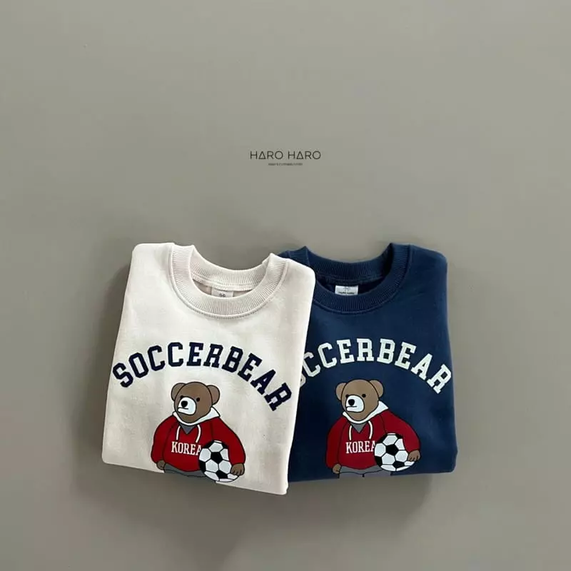 Haro Haro - Korean Children Fashion - #toddlerclothing - Soccer Bear Sweatshirt - 3