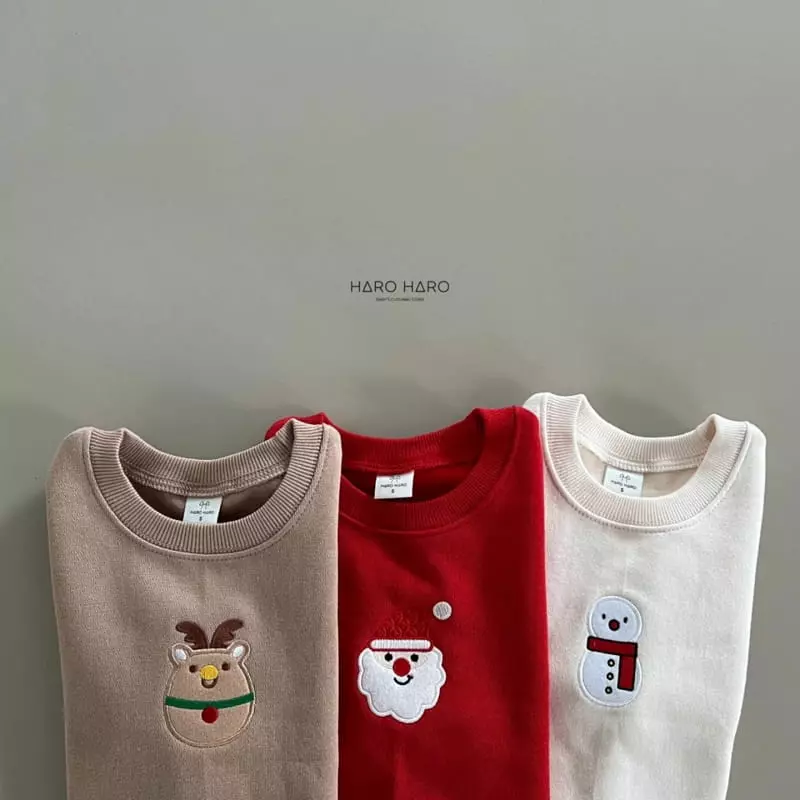 Haro Haro - Korean Children Fashion - #toddlerclothing - Merry Embrodiery Sweatshirt - 2