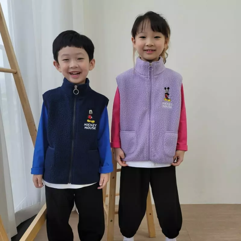 Heart Baby - Korean Children Fashion - #Kfashion4kids - Mickey Fleece Vest - 10