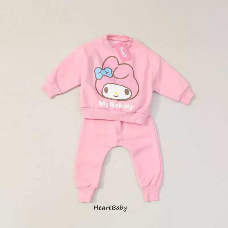 Heart Baby - Korean Children Fashion - #childofig - Sanrio Top Bottom Set - 5