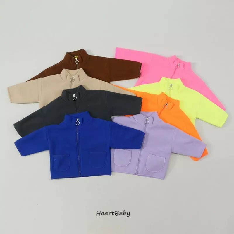 Heart Baby - Korean Children Fashion - #childofig - Fleece Zip-up
