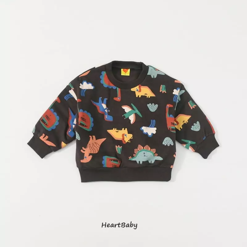 Heart Baby - Korean Children Fashion - #childrensboutique - Dino Top Bottom Set - 10