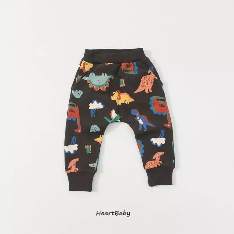 Heart Baby - Korean Children Fashion - #designkidswear - Dino Top Bottom Set - 11