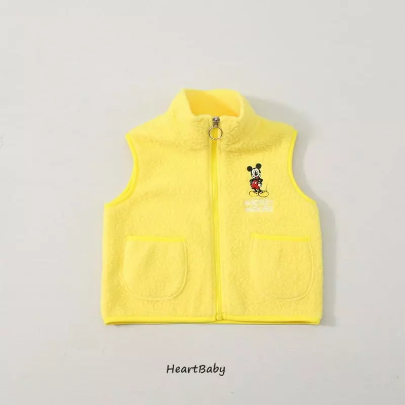 Heart Baby - Korean Children Fashion - #discoveringself - Mickey Fleece Vest - 5