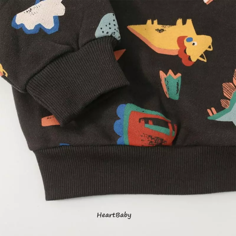 Heart Baby - Korean Children Fashion - #discoveringself - Dino Top Bottom Set - 12