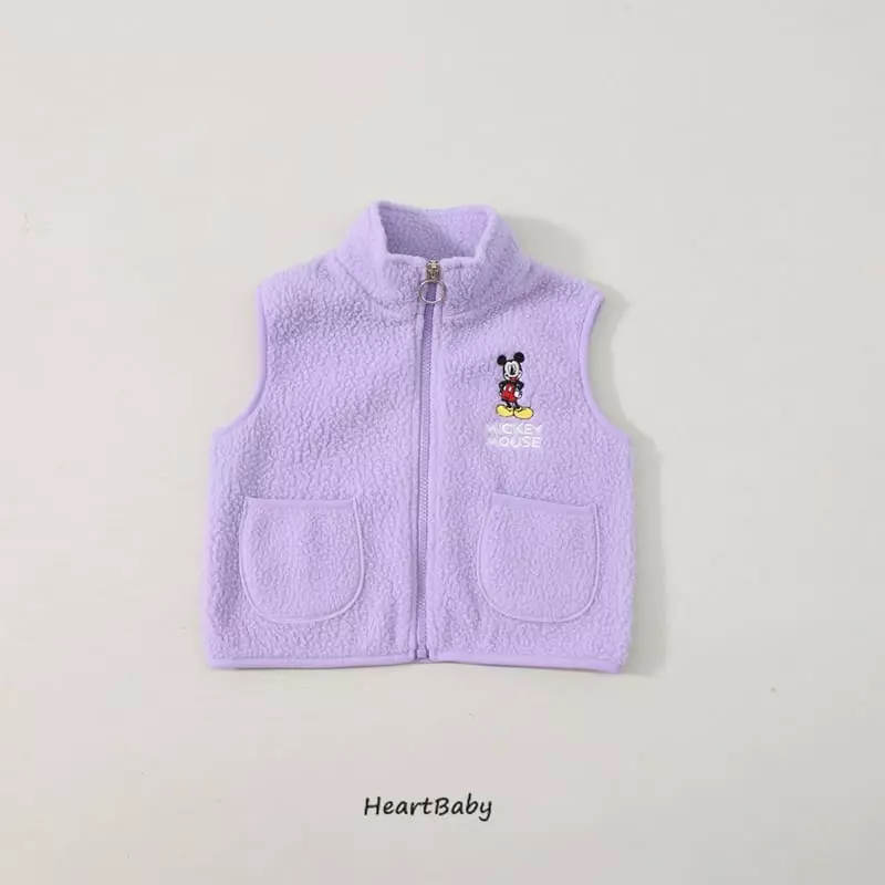 Heart Baby - Korean Children Fashion - #fashionkids - Mickey Fleece Vest - 6