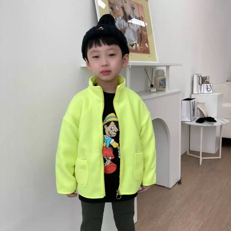 Heart Baby - Korean Children Fashion - #kidsshorts - Fleece Zip-up - 6