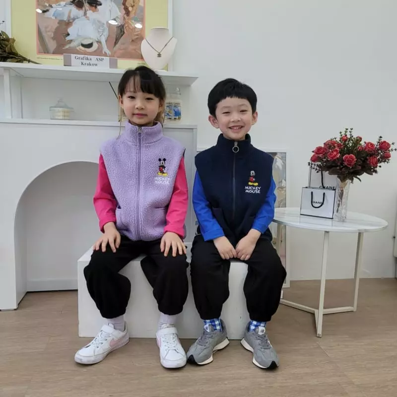 Heart Baby - Korean Children Fashion - #littlefashionista - Mickey Fleece Vest - 11