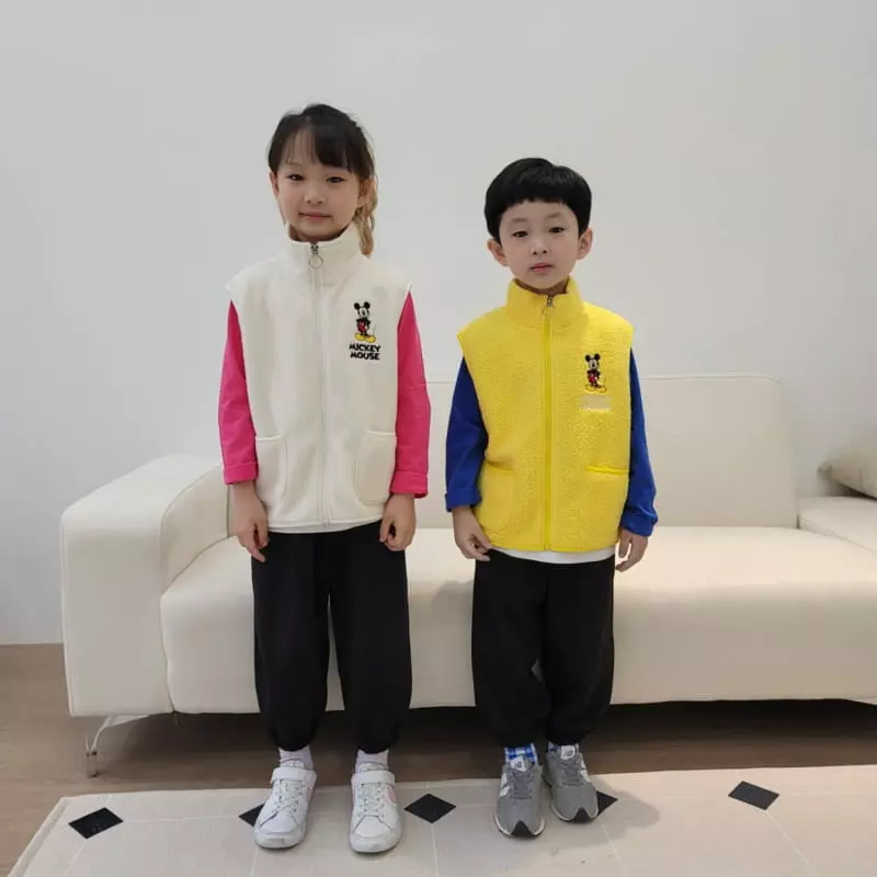 Heart Baby - Korean Children Fashion - #magicofchildhood - Mickey Fleece Vest - 12