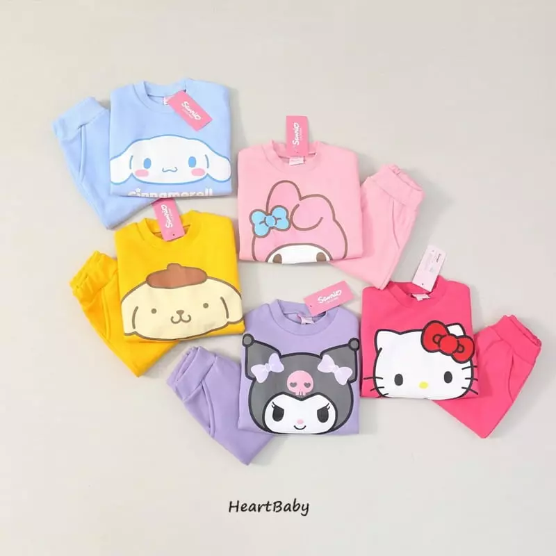 Heart Baby - Korean Children Fashion - #prettylittlegirls - Sanrio Top Bottom Set