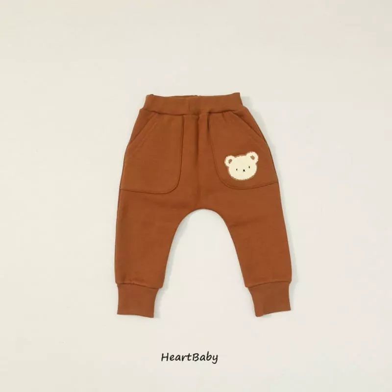 Heart Baby - Korean Children Fashion - #prettylittlegirls - Bear Embrodiery Top Bottom Set - 8