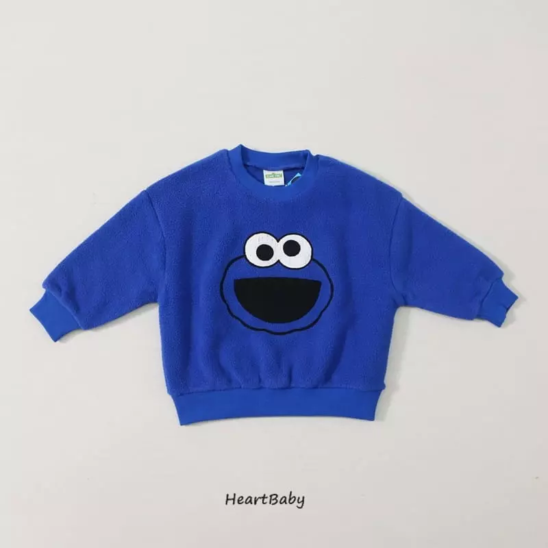 Heart Baby - Korean Children Fashion - #stylishchildhood - Sesami Fleece Sweatshirt - 3