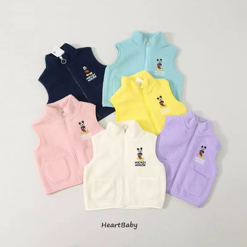 Heart Baby - Korean Children Fashion - #stylishchildhood - Mickey Fleece Vest