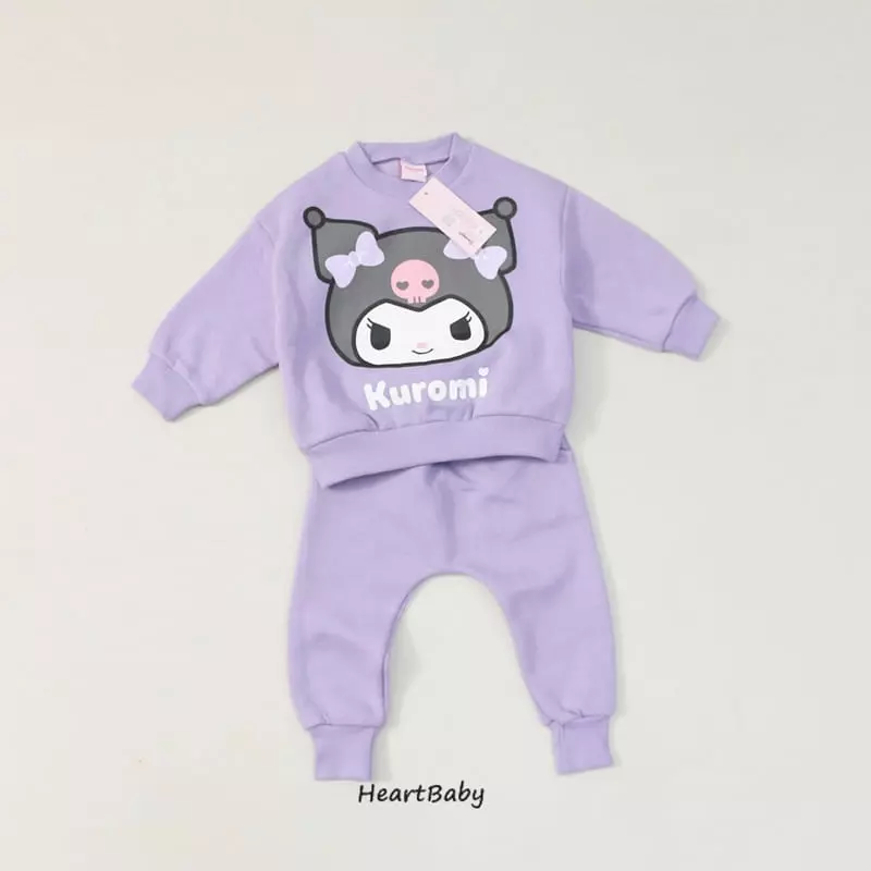 Heart Baby - Korean Children Fashion - #toddlerclothing - Sanrio Top Bottom Set - 3